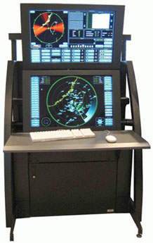 Air Defense Radar Display - Desk-configured Display and Control Console